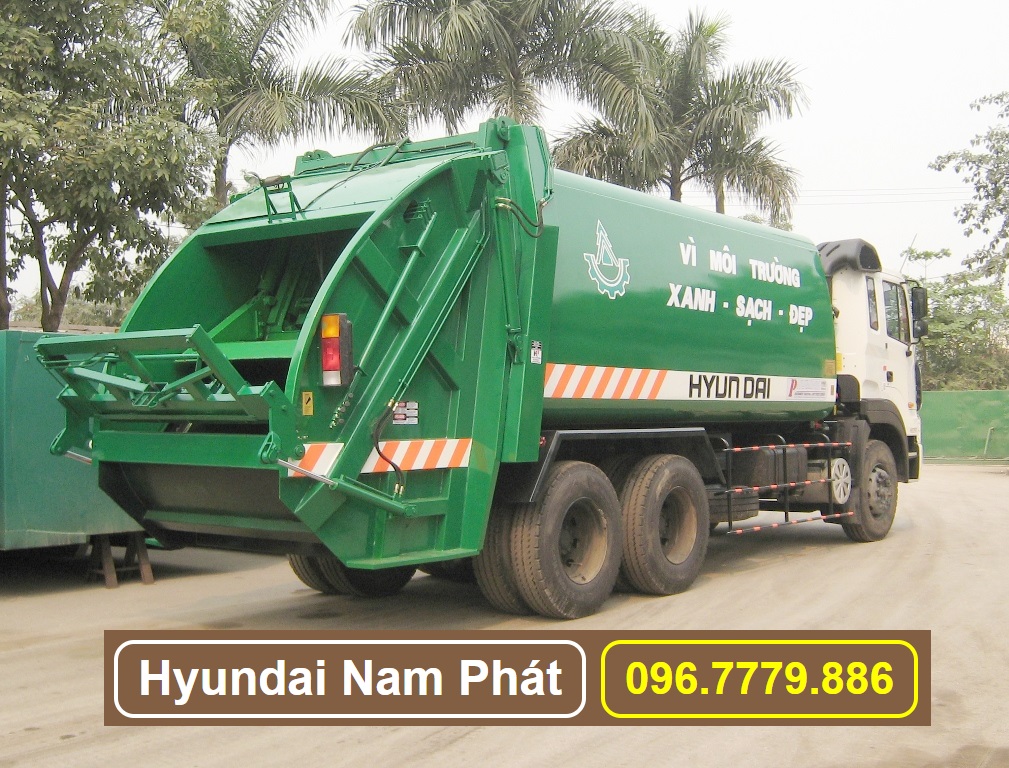 Xe tải Chở Rác Hyundai HD260 3 Chân Ép Rác 22 Khối